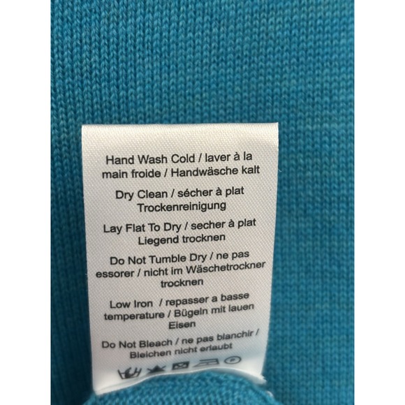 Krimson Klover Women's 100% Wool Blue V‎ Neck Pullover Sweater Size XL $148 - Picture 8 of 8